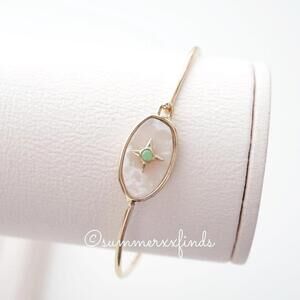 & Other Stories Oval Pendant Cuff Bracelet